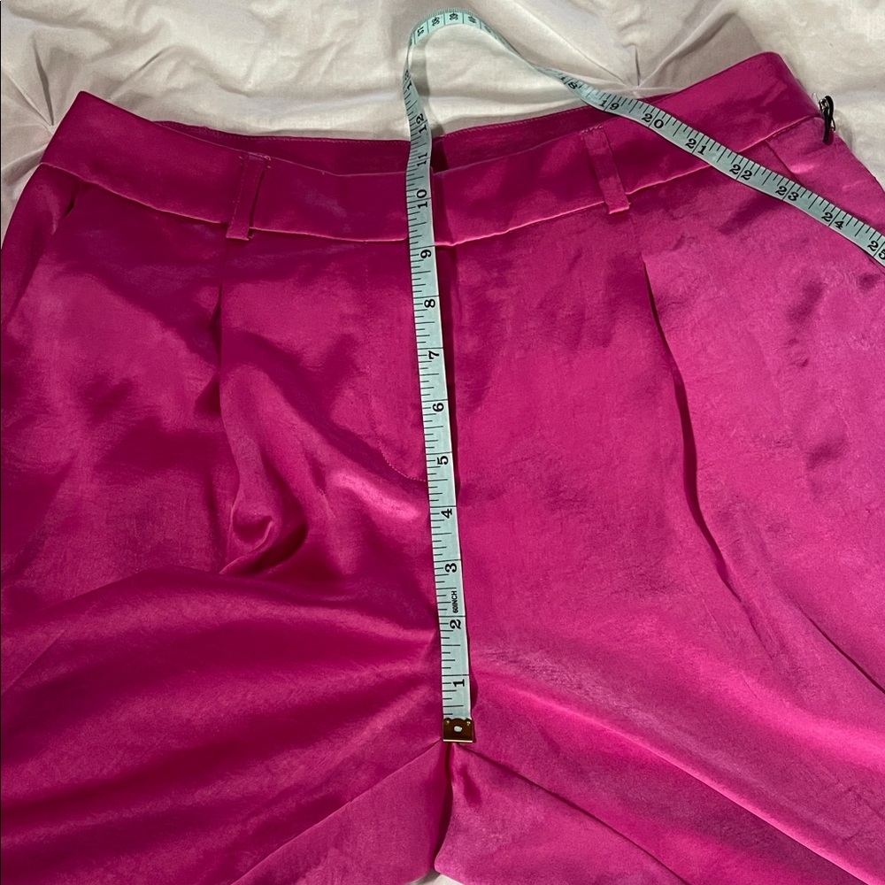 Rachel Zoe NWT Satin Hot Pink Trousers - Picture 11 of 12